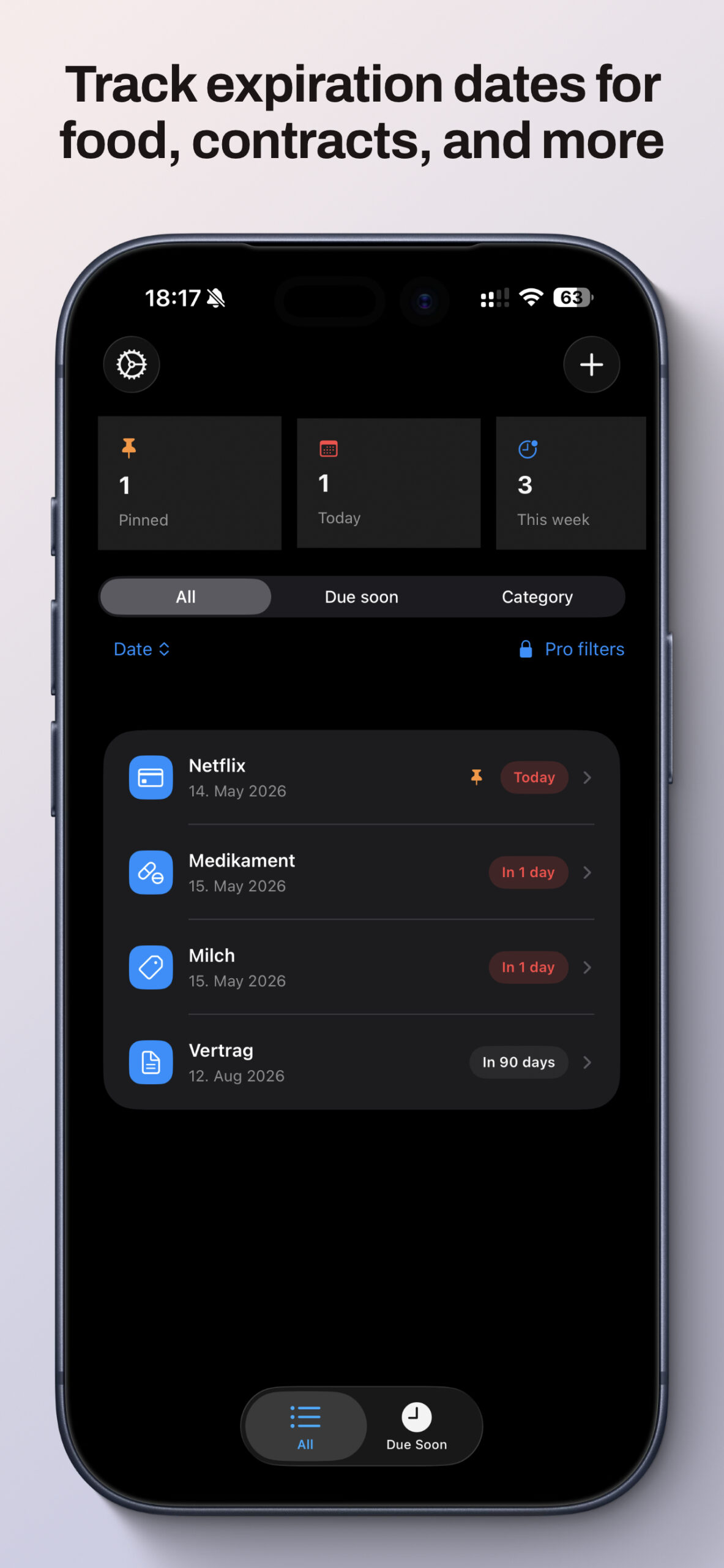 Expiry App Screenshot