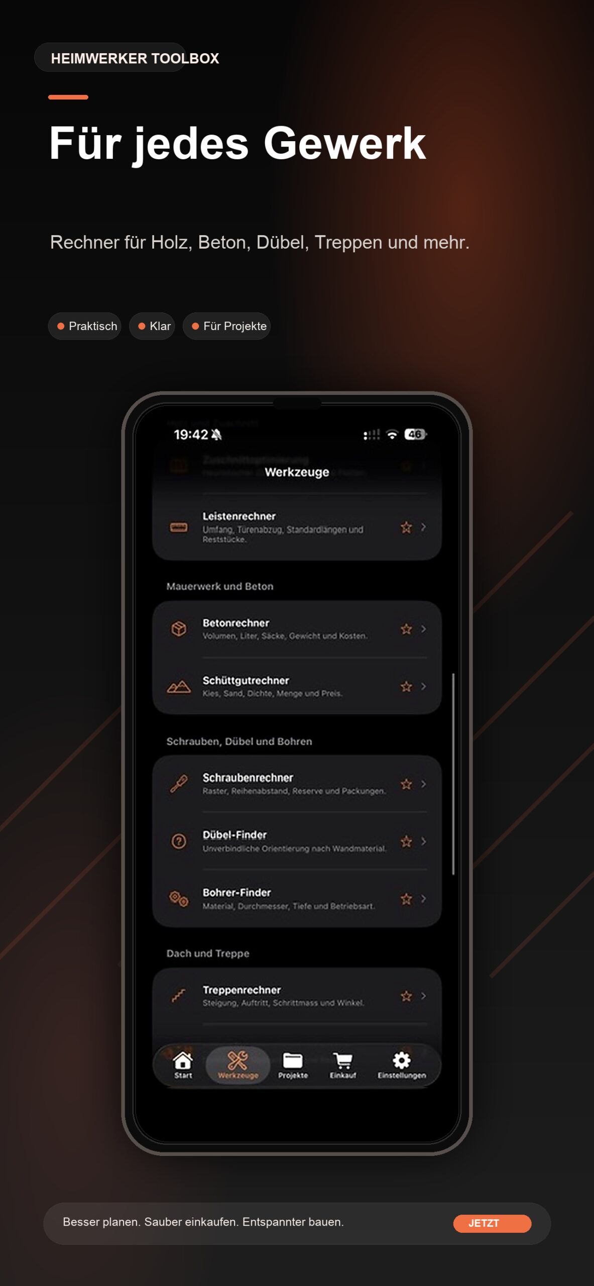 Heimwerker Toolbox App Screenshot