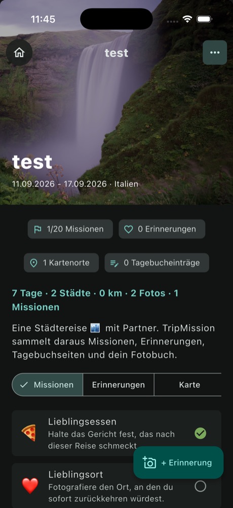 TripMission App Screenshot